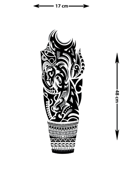 Geçici Kol Kaplama Dövme – Maori Motifi ile Gelenek, Güç ve Ruhani Dengenin Sembolü!