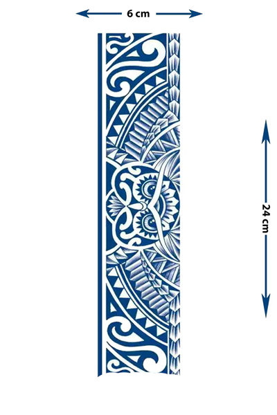 Geometrik Şerit ve Mandala Yarı Kalıcı Dövme / 1 Ay Kalıcı - Sanatsal Çizgi Detaylı Geçici Üst Kol Dövmesi