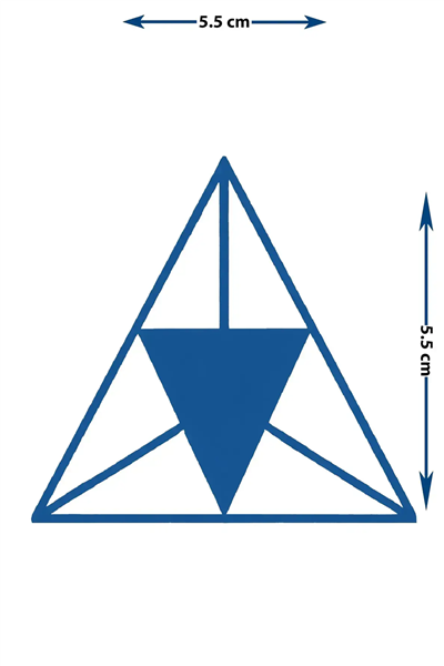 Geometrik Üçgen Kompozisyonu Yarı Kalıcı Dövme / 1 Ay Kalıcı - Minimalist ve Ezoterik Temalı Sırt Geçici Dövme