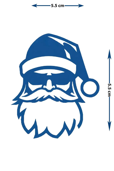 Gözlüklü Noel Baba (Cool Santa) Yarı Kalıcı Dövme / 1 Ay Kalıcı - Yılbaşı Temalı ve Eğlenceli Geçici Dövme