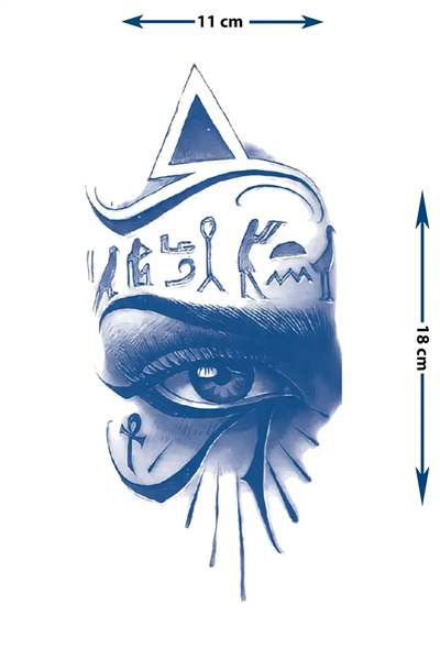 Horus Gözü ile Yes I Can Dövme Deseni - 1 Ay Kalıcı Dövme