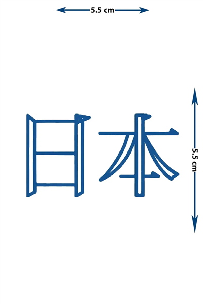 Japonca Kanji Yazılı Yarı Kalıcı Dövme / 1 Ay Kalıcı - Japon Kültürü ve Egzotik Estetik Geçici Dövme