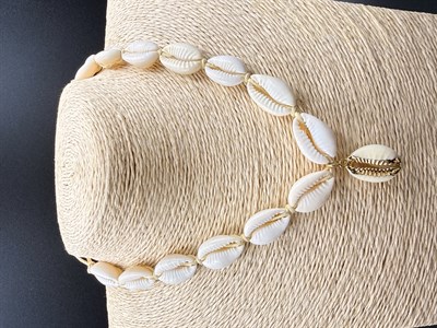 Doğal Deniz Kabuğu Kolye Altın Kaplama Conch Shell Büyük Kabuk Uçlu Kolye