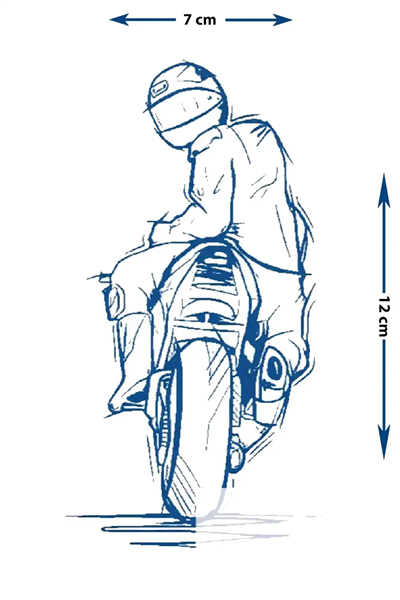 Minimalist Motosikletçi Eskiz Yarı Kalıcı Dövme / 1 Ay Kalıcı - Motor Tutkunları İçin Sanatsal Geçici Dövme