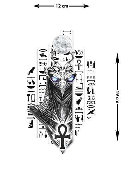 Mısır Tanrısı horus Geçici Dövmesi 