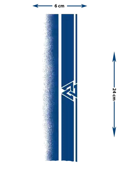 Modern Geometrik Şerit Yarı Kalıcı Dövme / 1 Ay Kalıcı - İskandinav Sembollü ve Degrade Detaylı Geçici Bacak Dövmesi