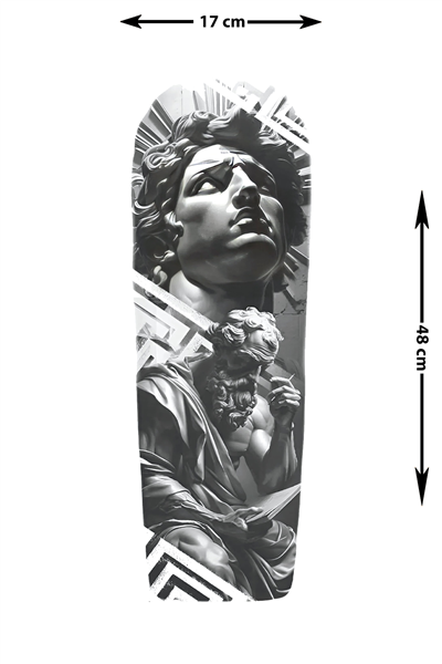 Michelangelo David Heykeli Sleeve Geçici Dövme | Rönesans Klasik Sanat Epik Tasarım