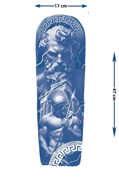 Poseidon, Spartan Savaşçısı ve Grek Desenli Tam Kol Kaplama Tattoo - Yarı Kalıcı / 1 Ay Kalıcı