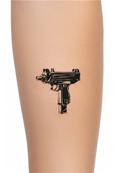 Uzi silah  Geçici Dövme 