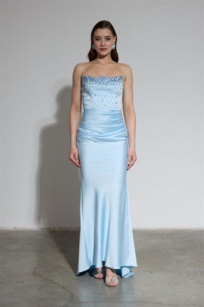 Carmen Abiye Abiye Elbise Mavi