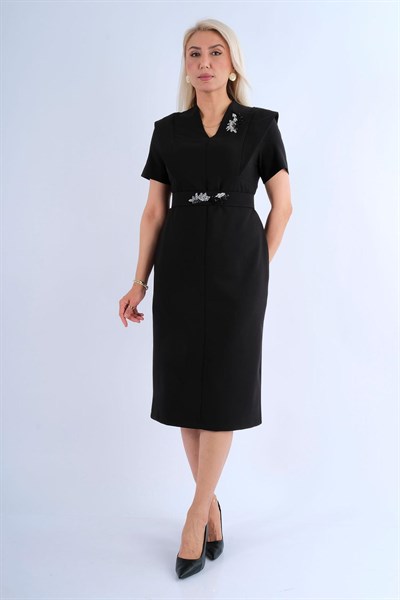 La Gada Günlük Giyim Elbise Siyah