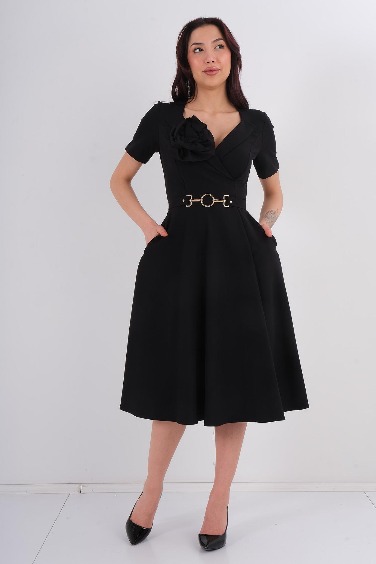 pretty woman black cocktail dress Pretty Dress Company Riviera 50's Swing Dress Black