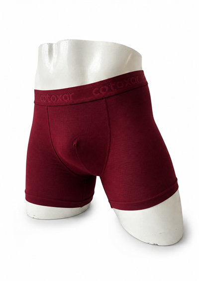  Erkek Bordo Modal Boxer – Yumuşak Nefes Alan Esnek Günlük Rahat İç Giyim