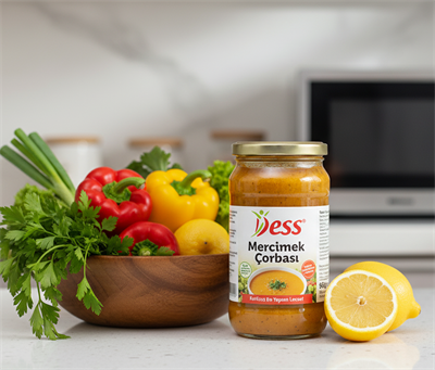Mercimek Çorba 600 gr Cam Kavanoz 
