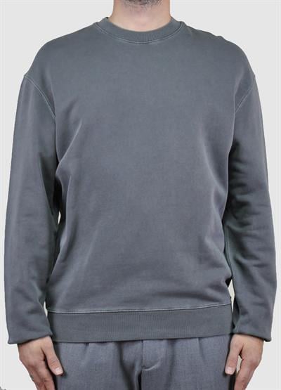Gızzıt Erkek Yıkamalı Bisiklet Yaka Sweatshirt U007841 FUME