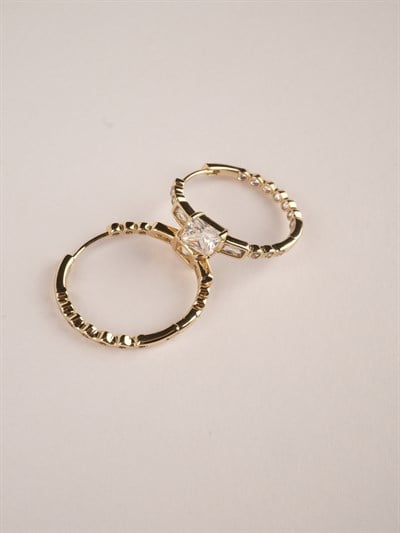 Hesperia Gold Halka Küpe