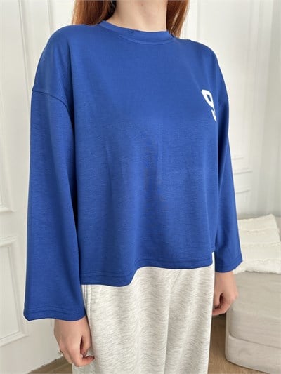 91 Baskılı Sweatshirt Saks