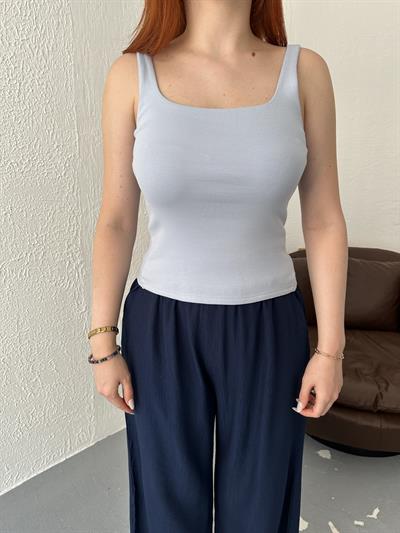 Askılı Fitilli Atlet Açık mavi