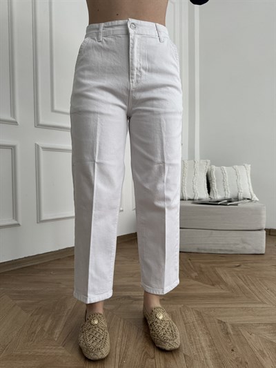 Baggy Kesim Pantolon Beyaz