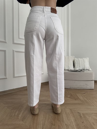 Baggy Kesim Pantolon Beyaz
