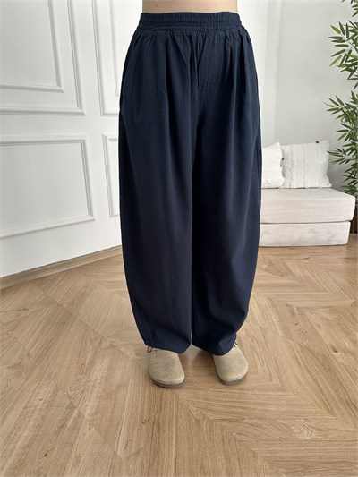 Balon Lastikli Pantolon Lacivert