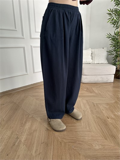 Balon Lastikli Pantolon Lacivert