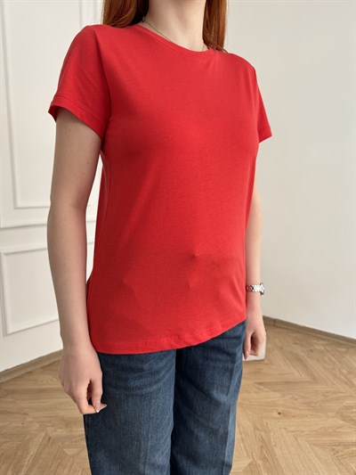 Basic Kısa Kol T-shirt Kırmızı