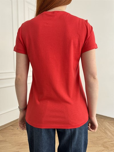 Basic Kısa Kol T-shirt Kırmızı
