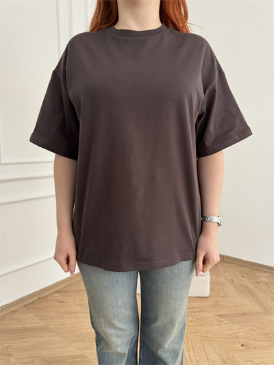 Basic Tişört Koyu kahve