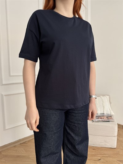 Basic Tişört Koyu lacivert