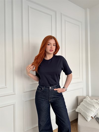 Basic Tişört Koyu lacivert