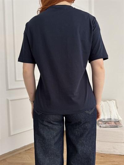 Basic Tişört Koyu lacivert