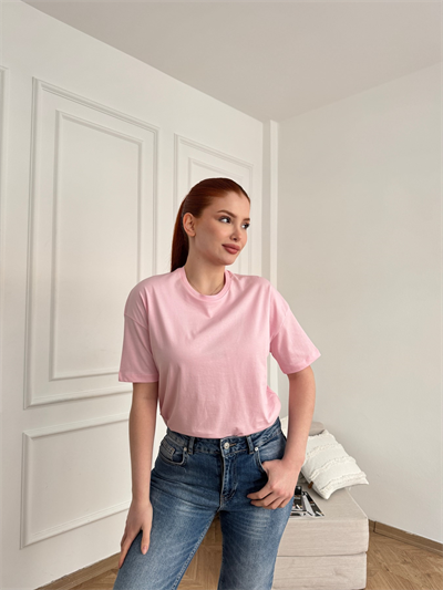 Basic Tişört Toz pembe