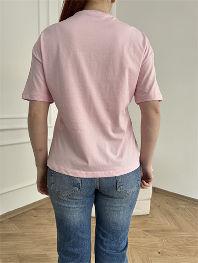 Basic Tişört Toz pembe
