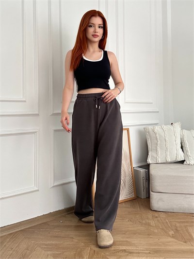 Beli İpli Relax Fit Eşofman Antrasit