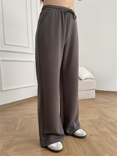 Beli İpli Relax Fit Eşofman Kömür