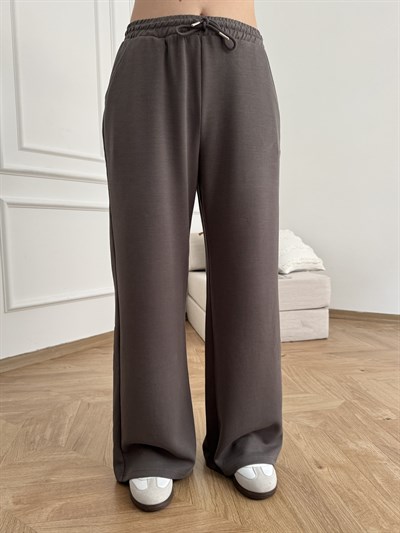 Beli İpli Relax Fit Eşofman Kömür