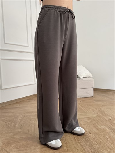 Beli İpli Relax Fit Eşofman Kömür