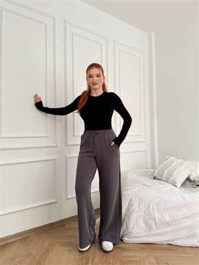 Beli Lastikli Relax Fit Eşofman Altı Antrasit