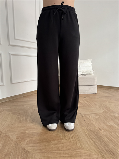 Beli Lastikli Relax Fit Eşofman Altı Siyah