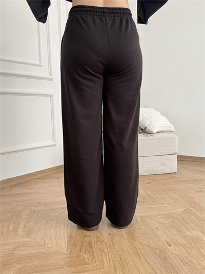 Beli Lastikli Bol Paça Eşofman Siyah