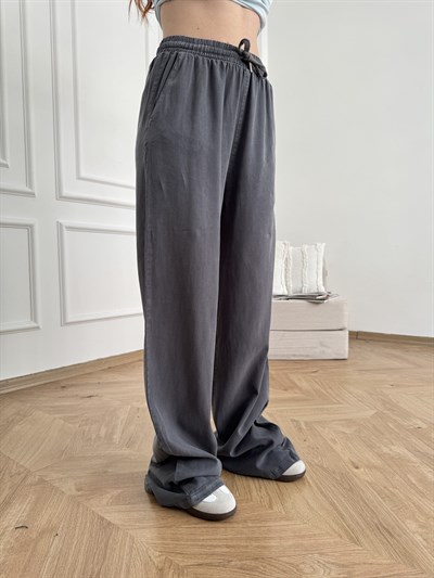 Beli Lastikli Bol Pantolon Antrasit