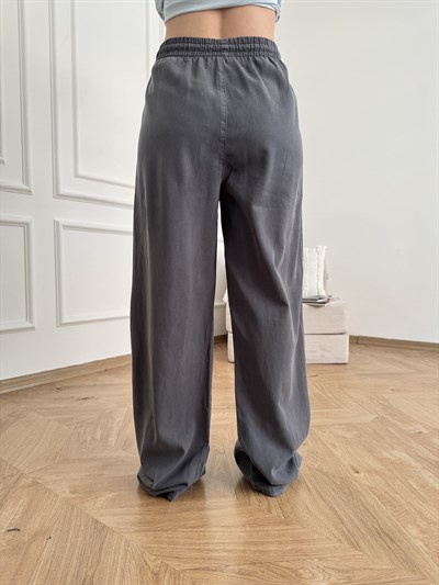 Beli Lastikli Bol Pantolon Antrasit