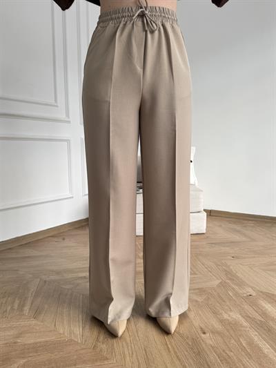 Beli Lastikli Pantolon Bej