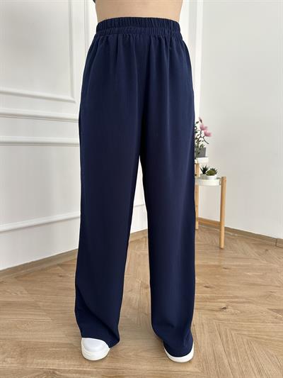 Beli Lastikli Pantolon Lacivert