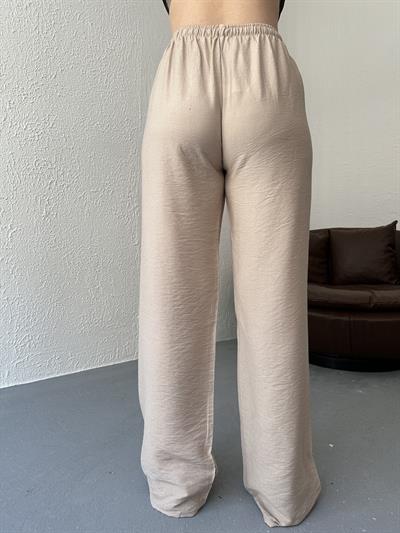 Beli Lastikli Pantolon Taş