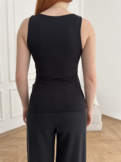 Bisiklet Yaka Basic Atlet Siyah