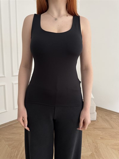 Bisiklet Yaka Basic Atlet Siyah