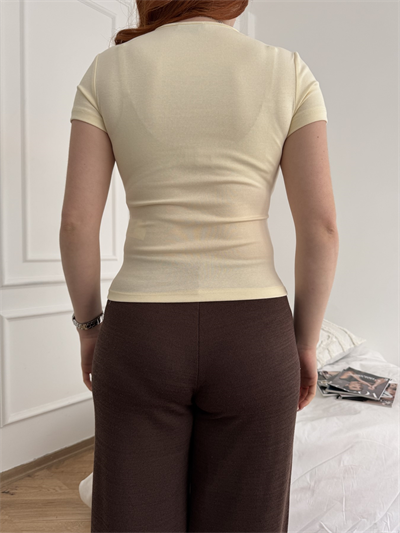 Bisiklet Yaka Body Sarı