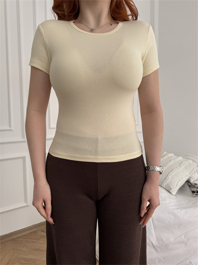 Bisiklet Yaka Body Sarı